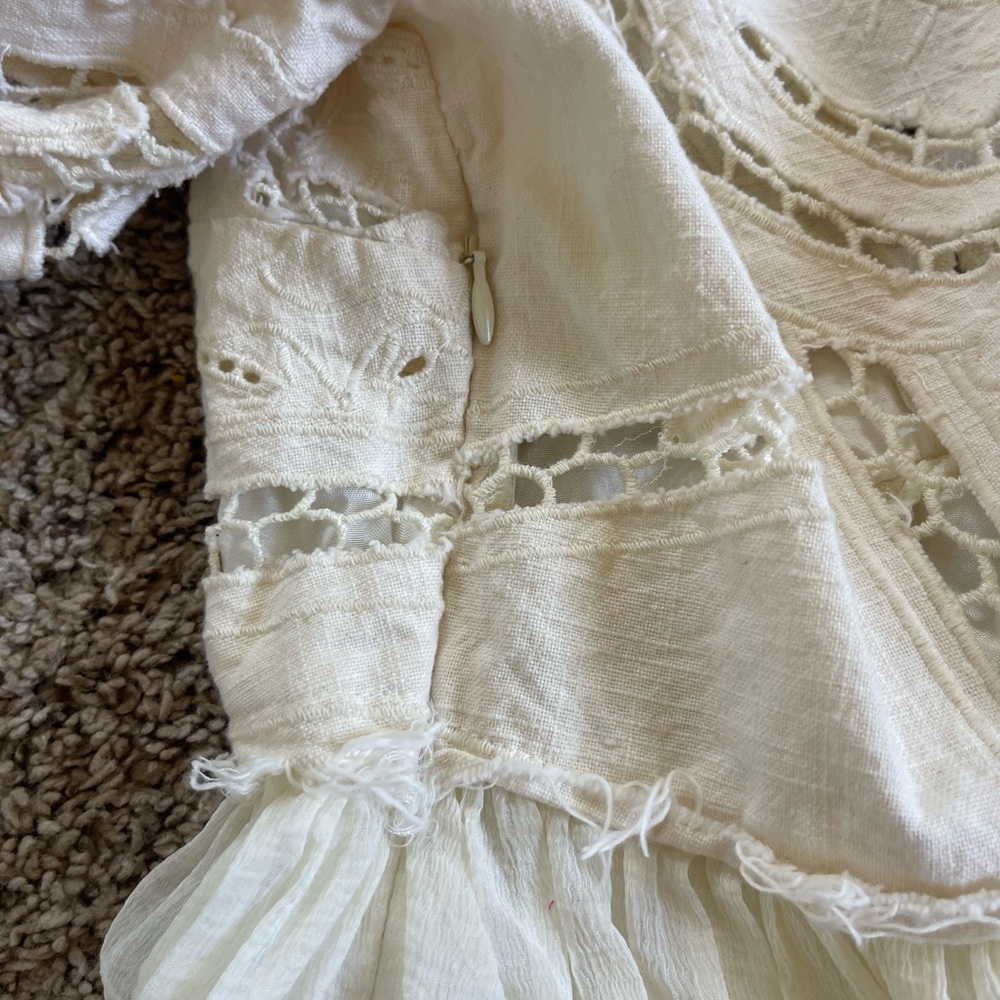 Free People | In Dreamland Cutwork Dress in Ivory | Size Small - Picture 7 of 7